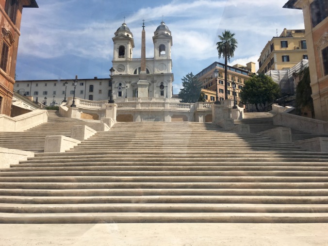 empty spanish steps, rome