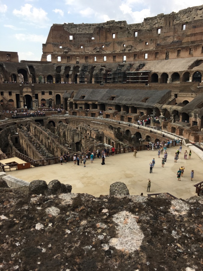 inside the colosseum, rome