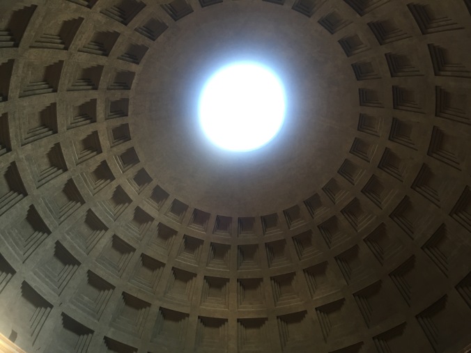 interior rome pantheon ceiling
