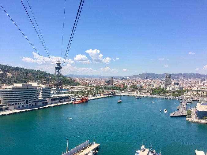 Cable car ride, Barcelona